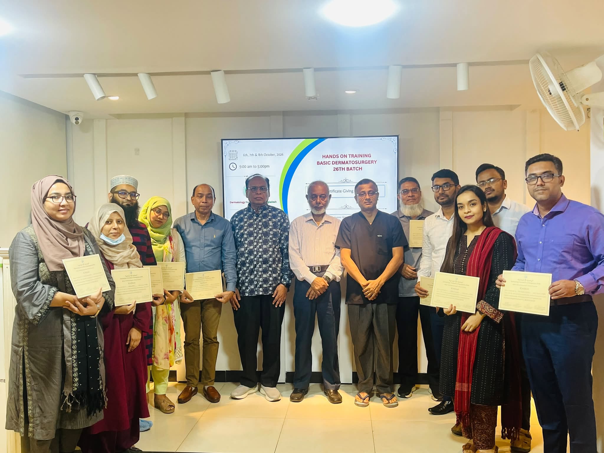 Hands On - Basic Dermatosurgery (26th Batch) Successfully Completed